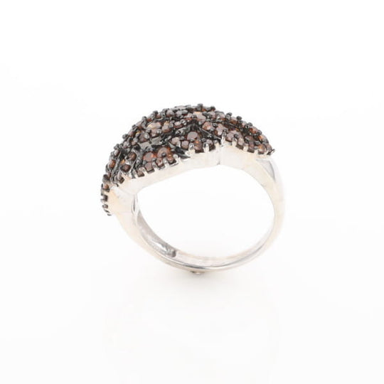 Knot Cluster Orange Diamond Ring