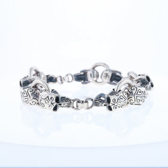 Silver Skull Bracelet