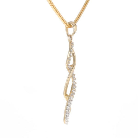 Ribbon Twist Diamond Pendant