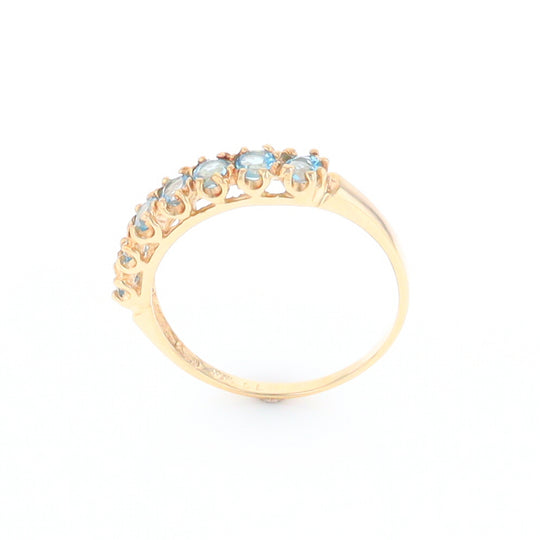 Round Blue Topaz Band