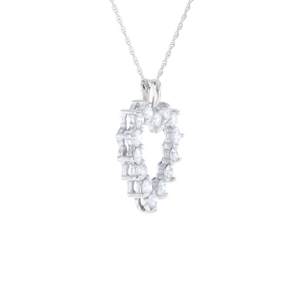 Open Heart Diamond Pendant