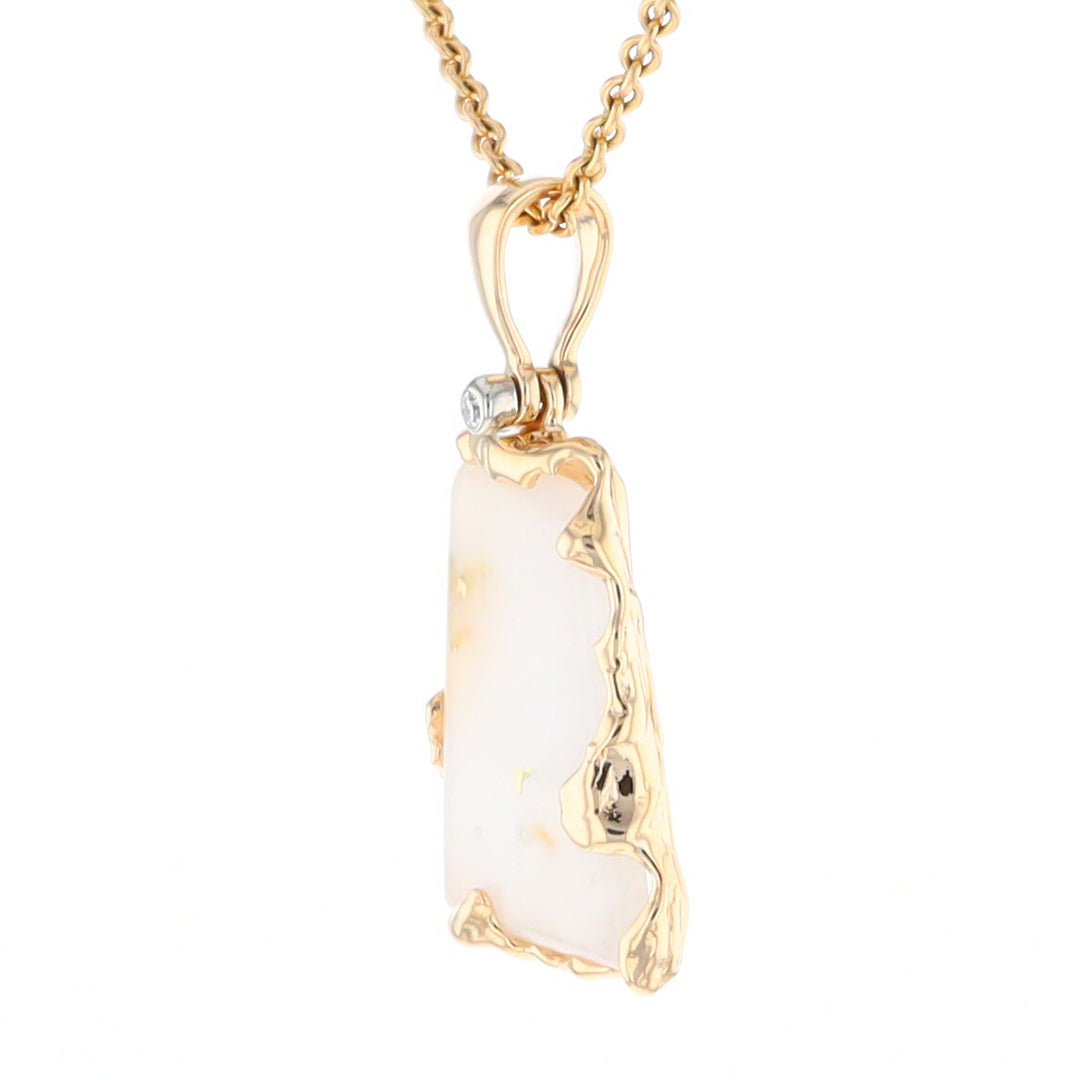 Gold Quartz Freeform Pendant  (G2)