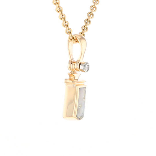 Gold Quartz Banner Shaped Pendant