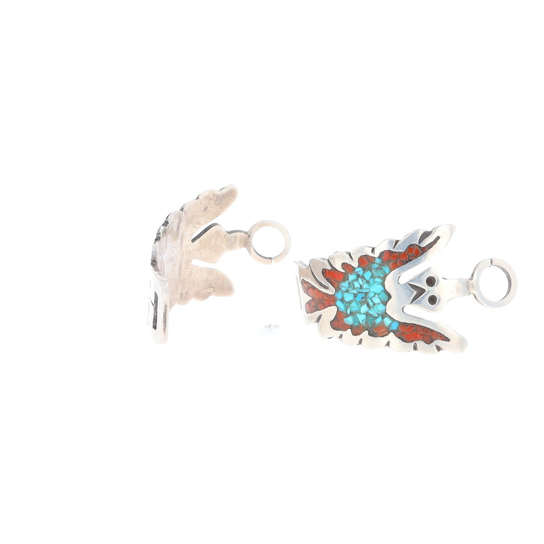 Crushed Turquoise and Coral Thunderbird Watch Tips