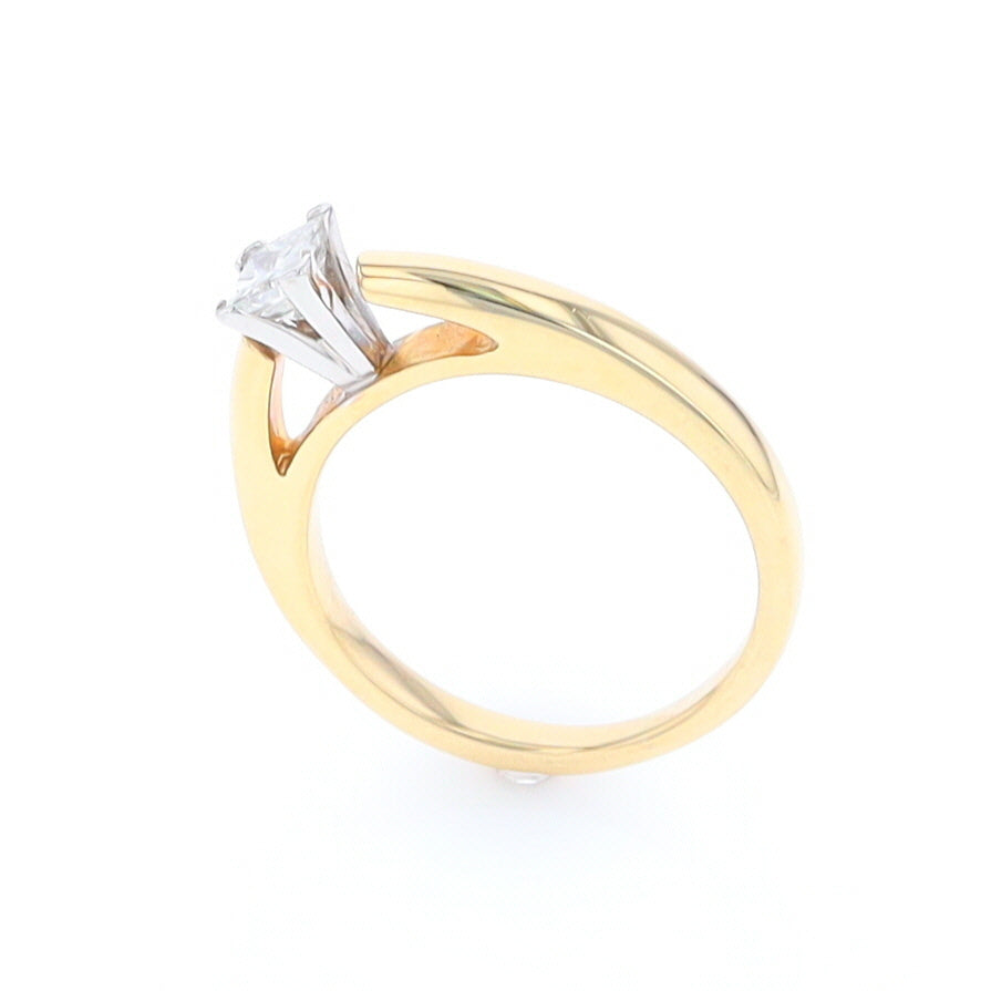 0.32ct Princess Cut Solitaire Diamond Engagement Ring