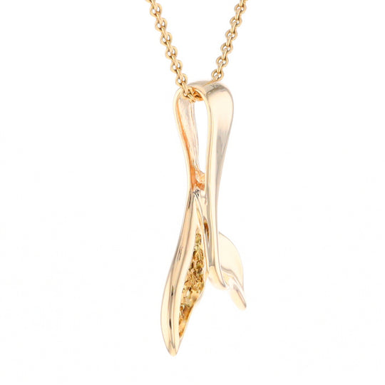 Whale Tail Necklaces Natural Nuggets Inlaid Sea Life Pendant