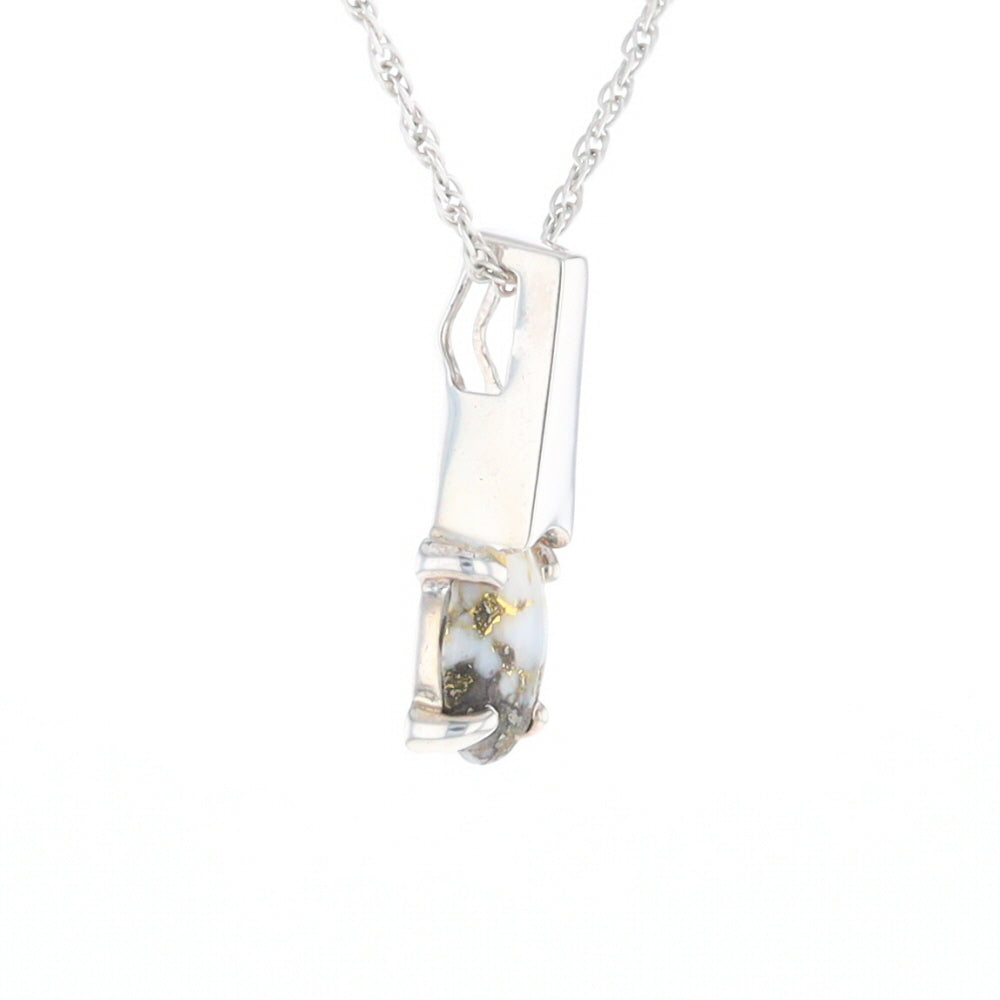 Gold Quartz Cabochon Pendant