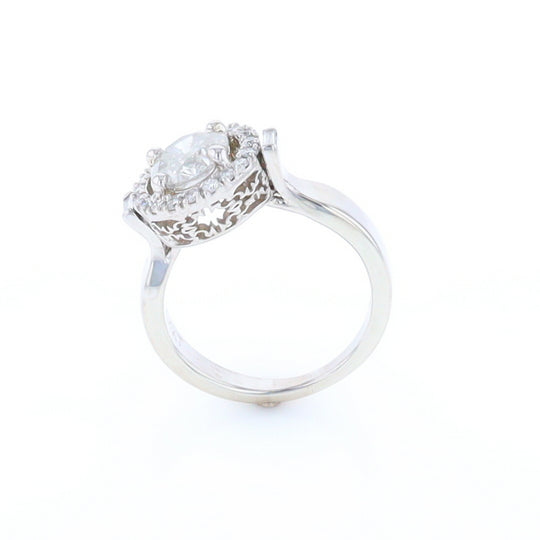 Salt and Pepper Diamond Engagement Ring