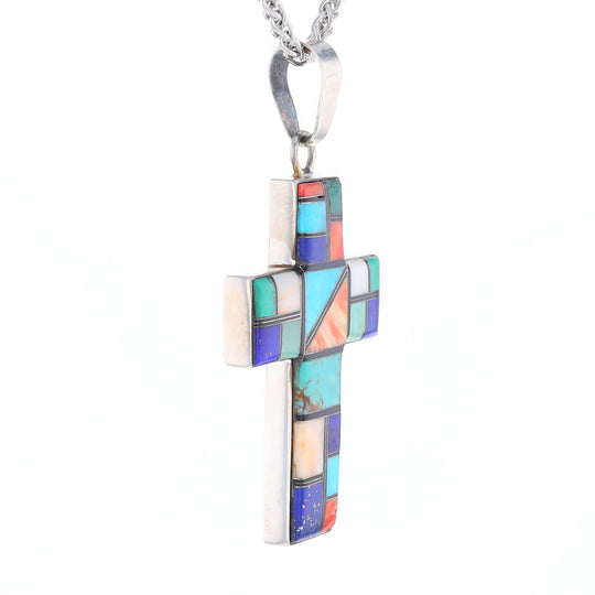 Multi-Stone Mosaic Cross