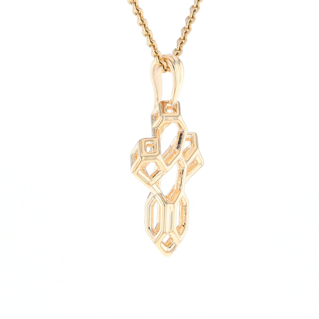 Small Voronoi Cross Pendant