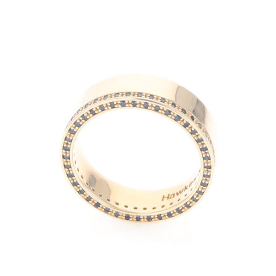 Men's Blue Sapphire Wedding Band Contemporary Design