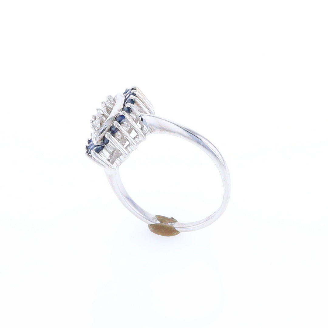 Marquise Cluster Sapphire Ring