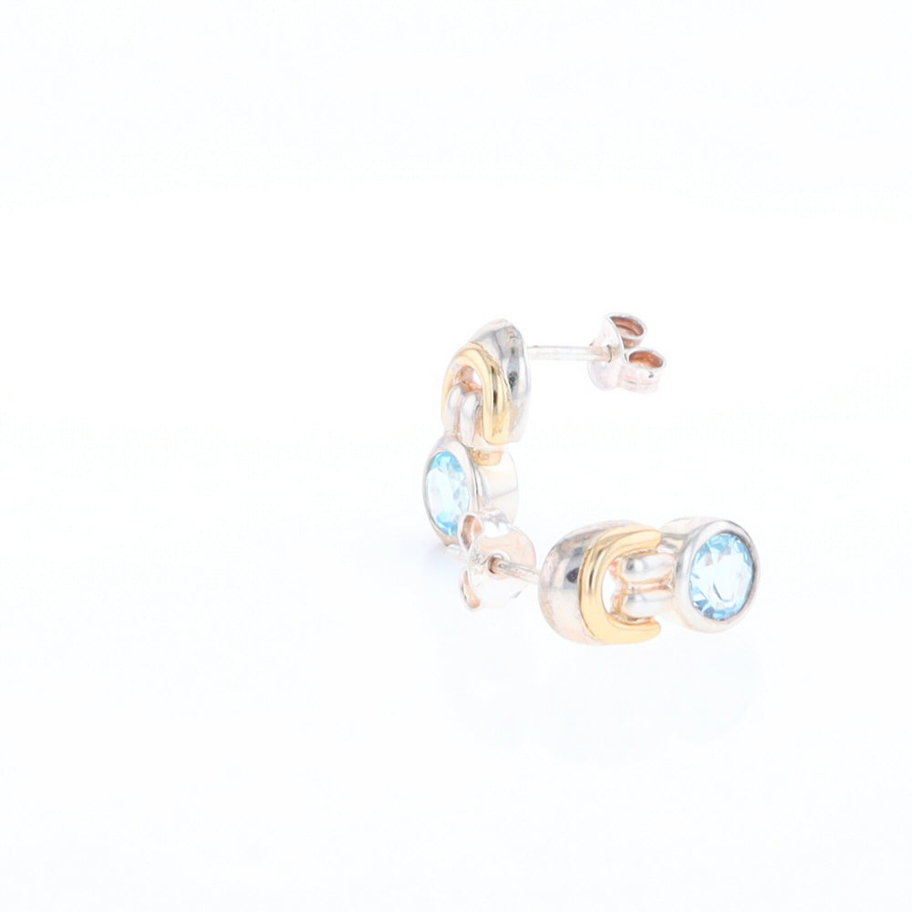 Blue Topaz Stud Earrings