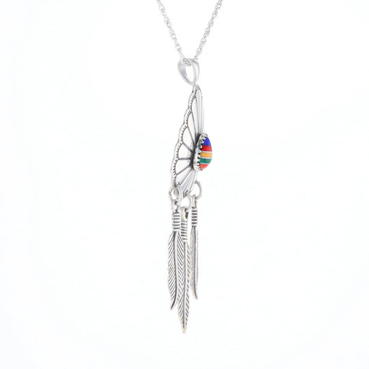 Native Feather Dangle Pendant