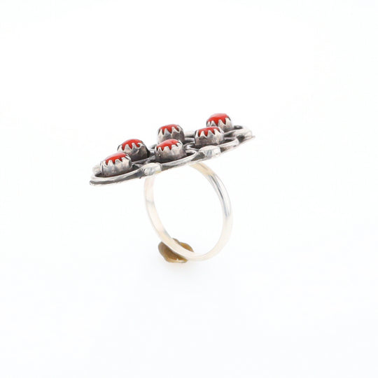 Bezel Set Coral Ring