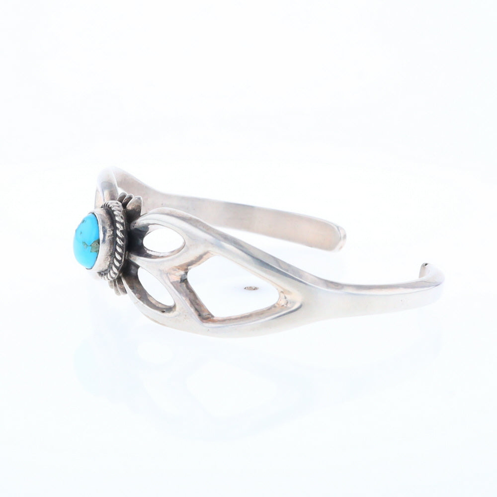 Native Silver Turquoise Butterfly Cuff Bracelet