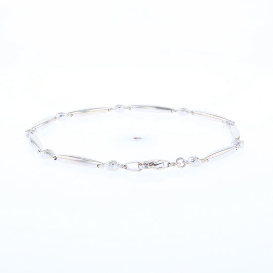 Elongated Link Diamond Bracelet