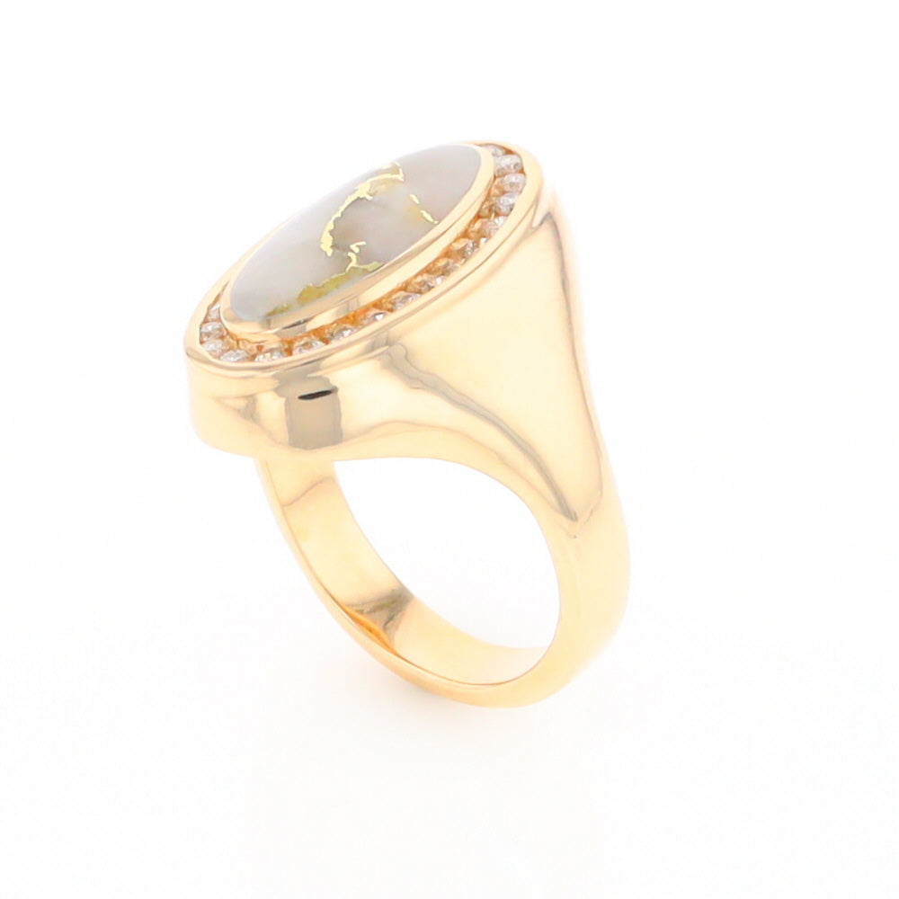 Gold Quartz Ring Lady’s