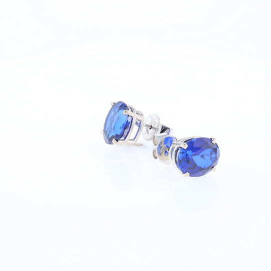 Imitation Sapphire Stud Earrings