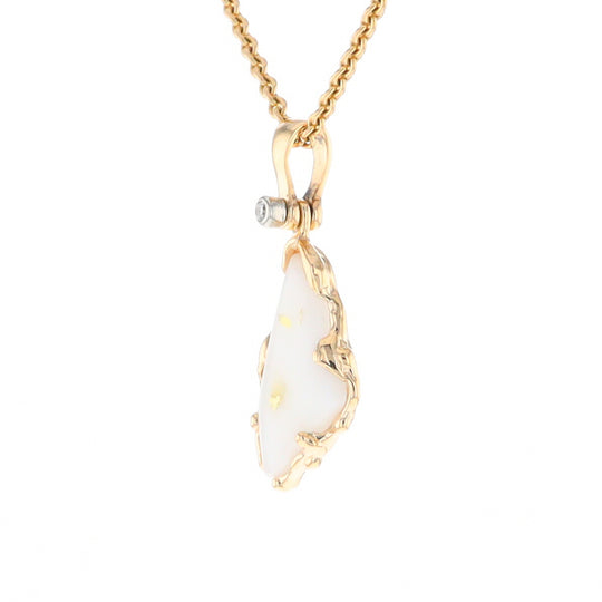 Gold Quartz Freeform Pendant (G2)