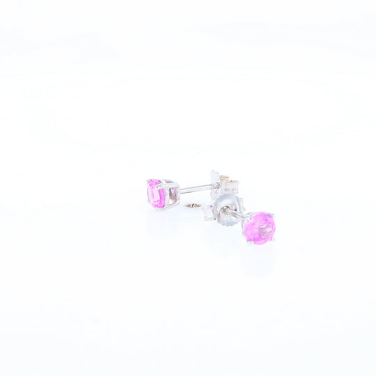 Pink Sapphire Stud Earrings