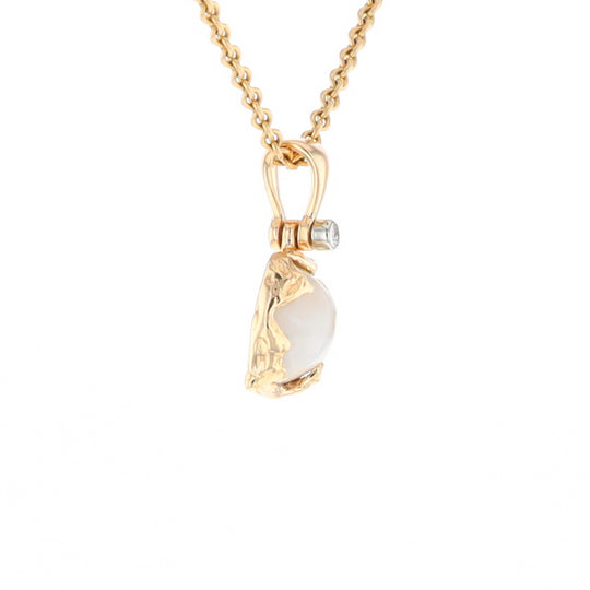 Gold Quartz Freeform Pendant - G1