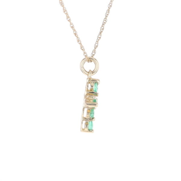 Small Emerald Cross Pendant