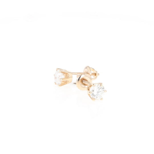 1.1ct 6-Prong Round Diamond Solitaire Studs
