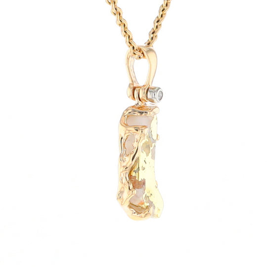 Gold Quartz Freeform Pendant (G2)