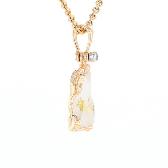 Rough Gold Quartz Freeform pendant