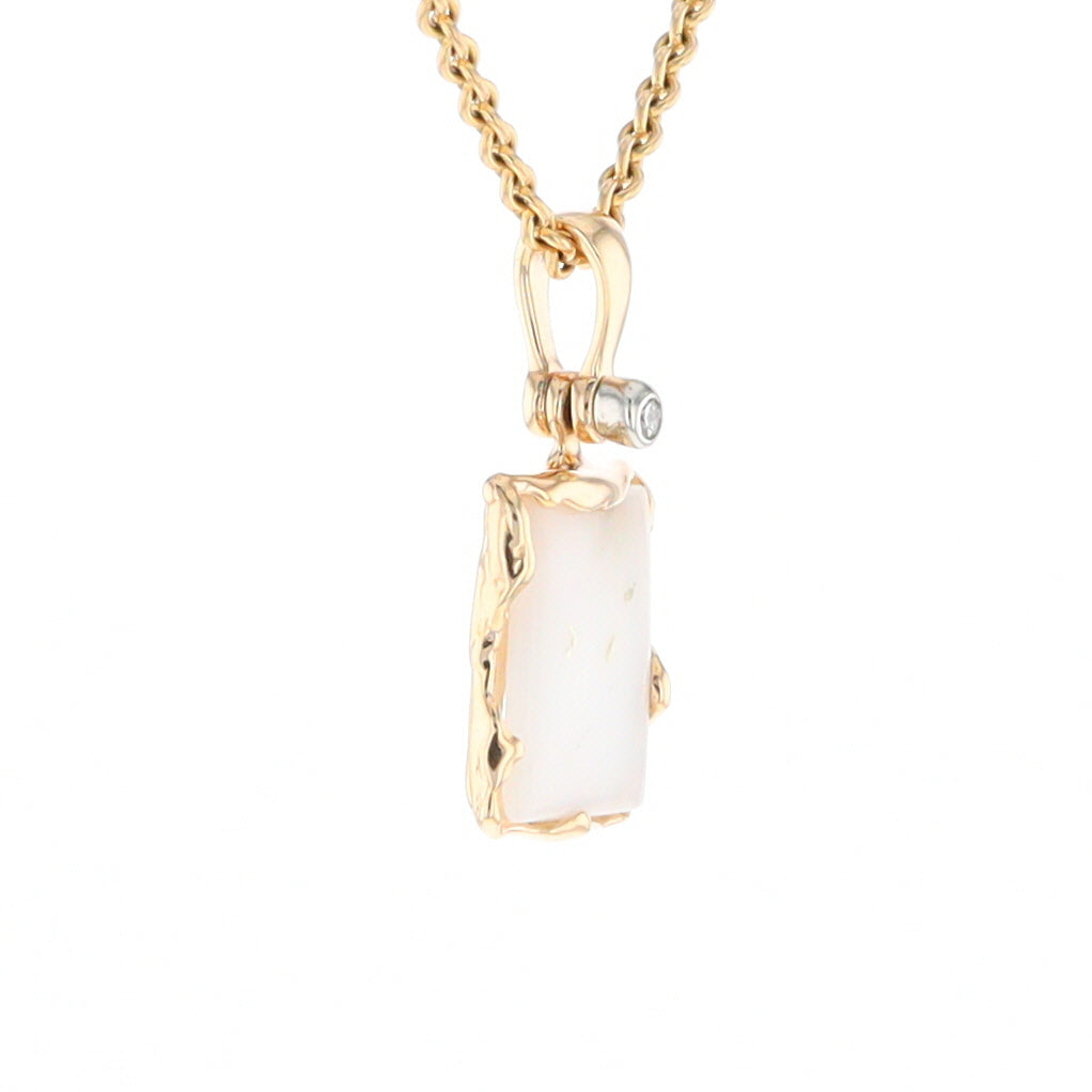 Gold Quartz Freeform Pendant (G2)