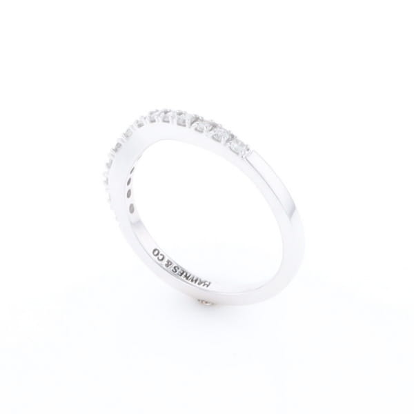 Diamond Contour Wedding Band