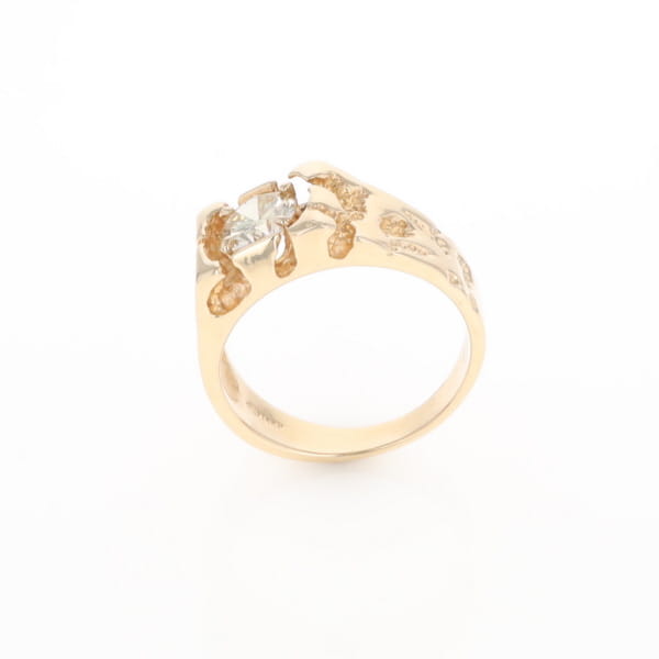 Men's Faux Nugget Style Diamond Ring