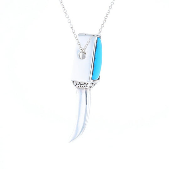 Turquoise Talon Inlaid Pendant