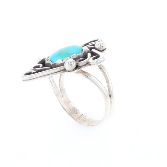 Triangle Design Turquoise Ring