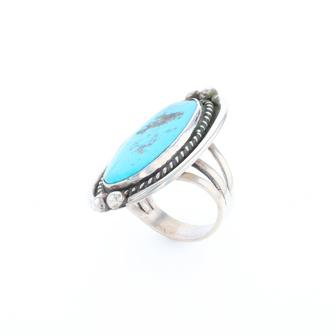 Long Oval Turquoise Ring