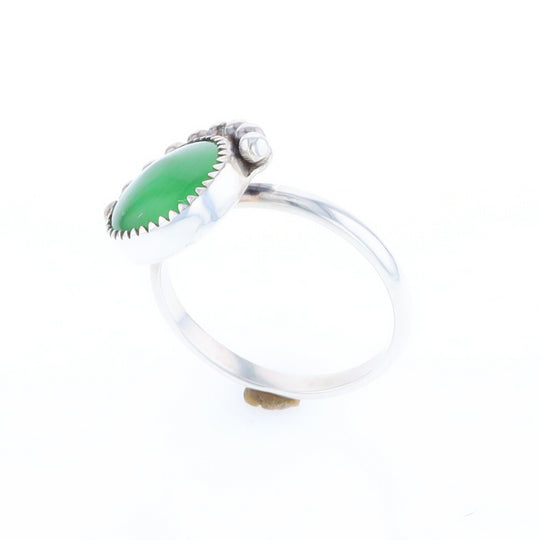 Green Glass Beaded Ring