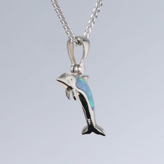 Opal Pendant Inlaid Sea Life Dolphin