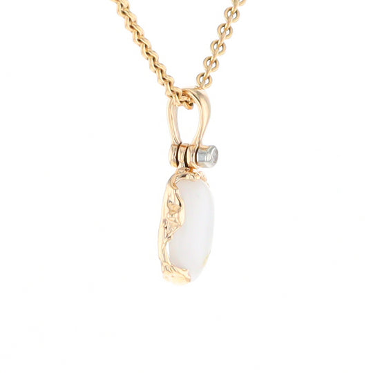 Gold Quartz Freeform Pendant (G2)