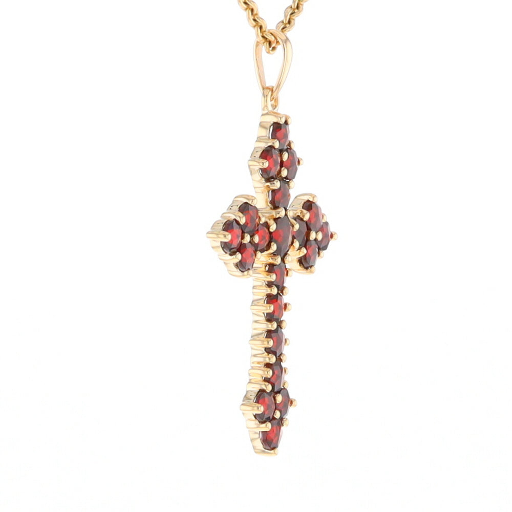 Vintage Garnet Cluster Cross