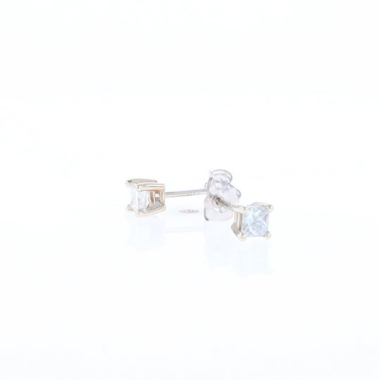 0.43ctw Princess Cut Diamond Stud Earrings