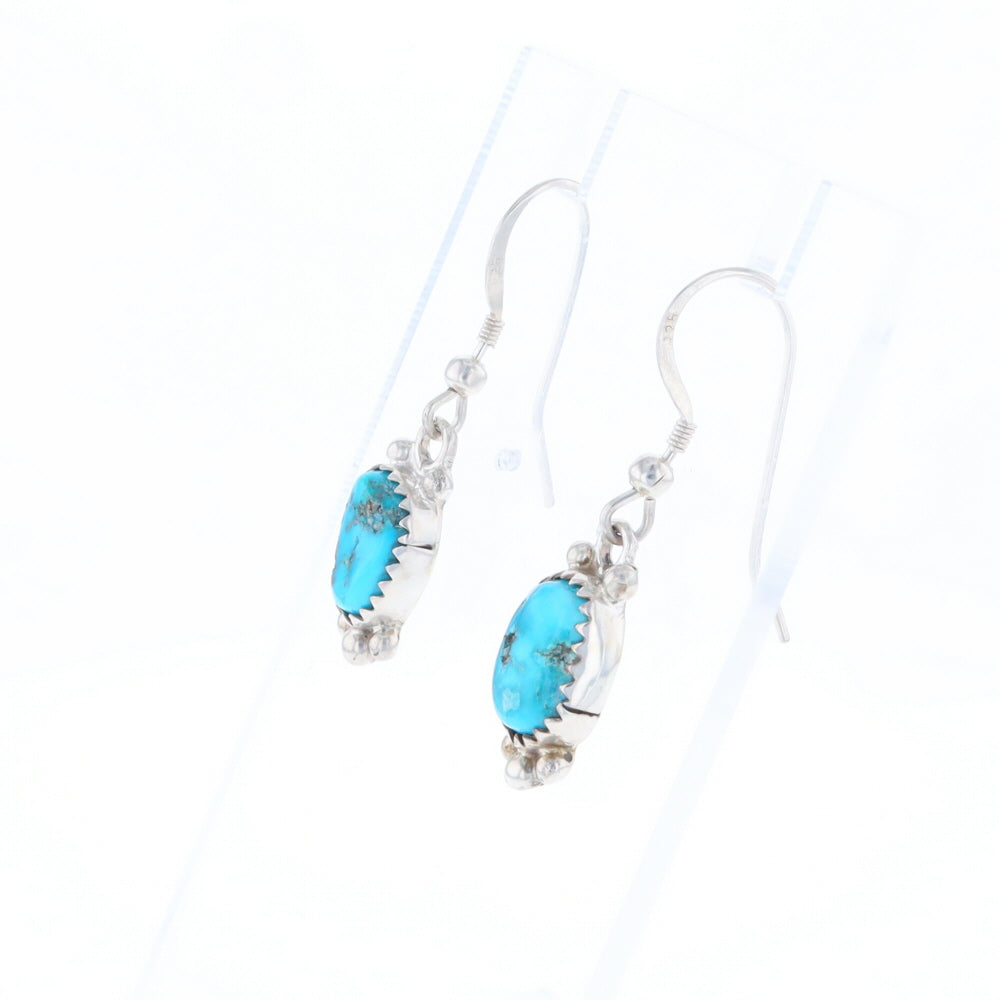 Native Dangle Turquoise Bead Earrings