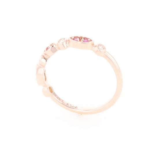 Pink Sapphire Simply Vintage Wedding Band