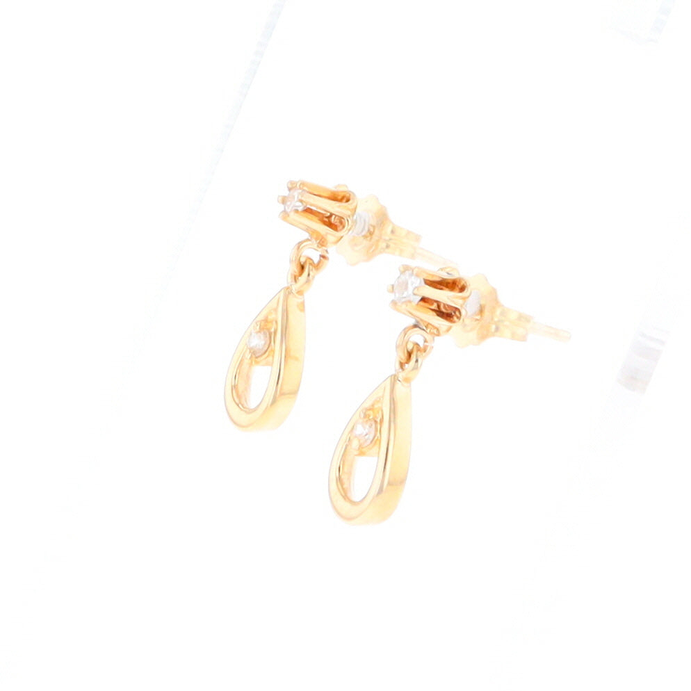 Dangle Teardrop Diamond Earrings