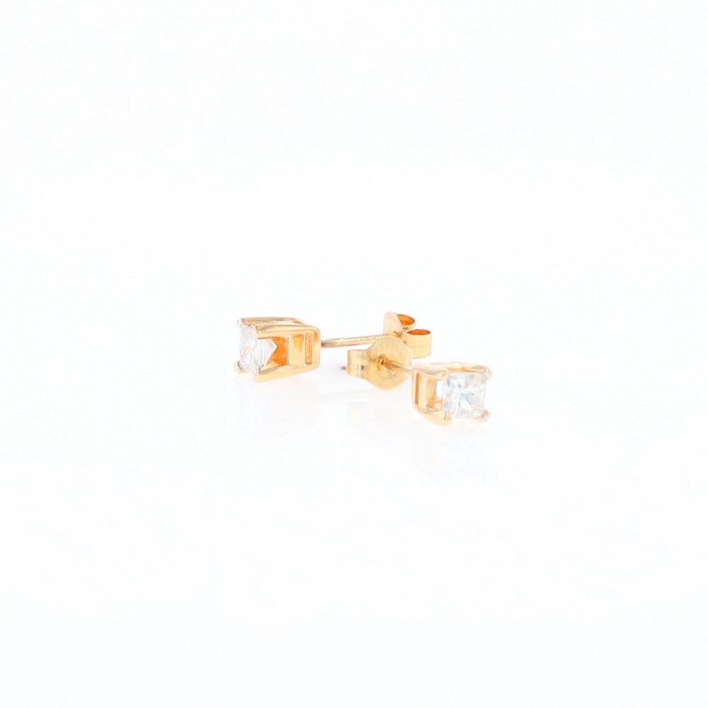 0.48ctw Princess Cut Diamond Studs