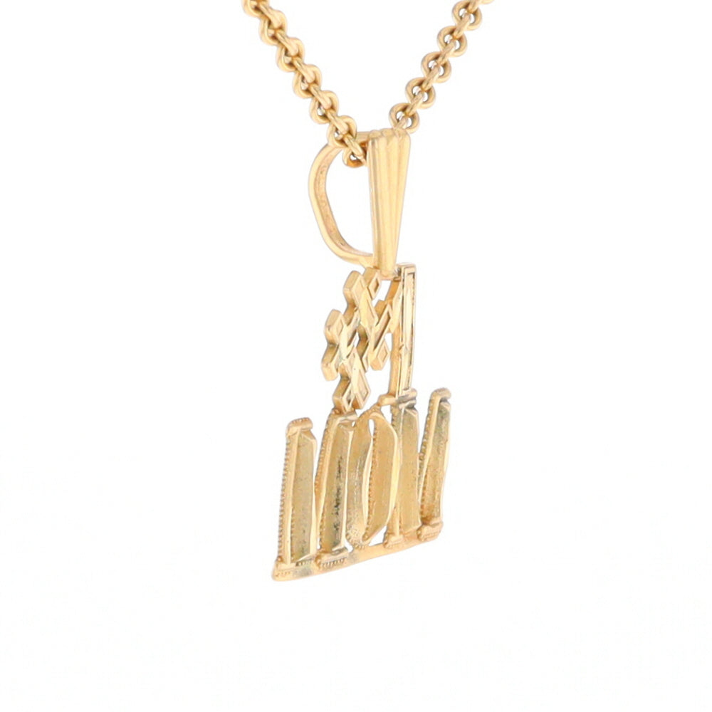 Yellow Gold #1 Mom Pendant