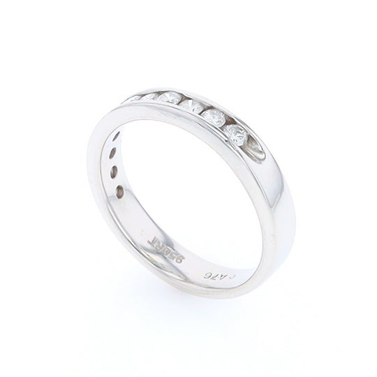 Platinum Channel Set Diamond Wedding Band