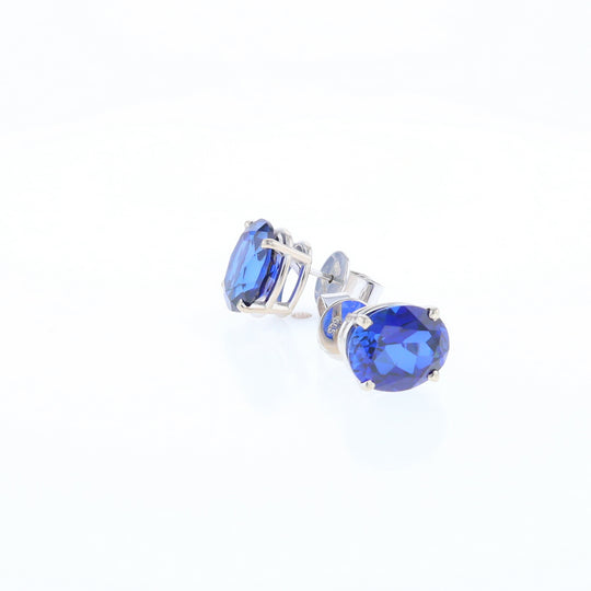 Imitation Sapphire Stud Earrings