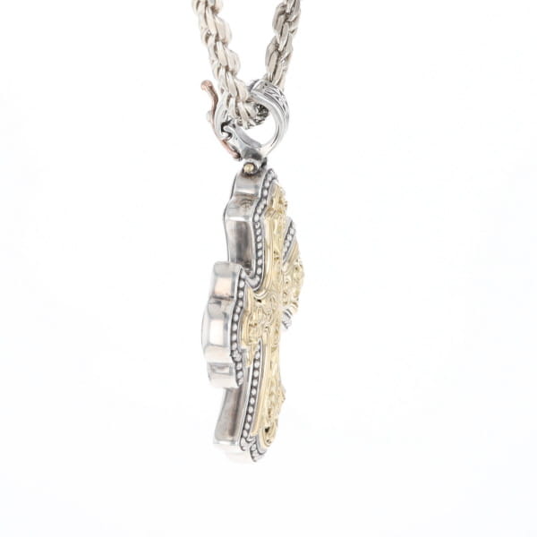 Sterling and 18K Gold Konstantino Cross Pendant