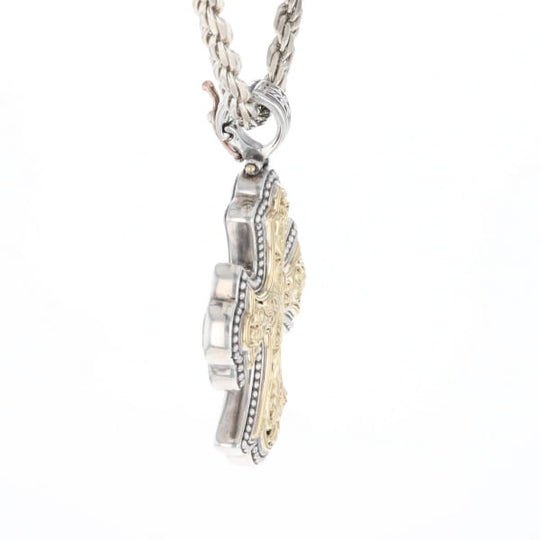 Sterling and 18K Gold Konstantino Cross Pendant